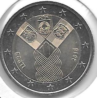 Monedas - Euros - 2€ - Estonia - Año 2018 - 100 Aniversario Estados Bálticos - Click en la imagen para cerrar